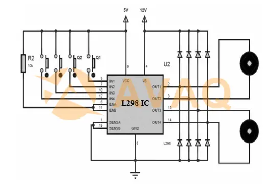 L298 Bridge IC Circuit Diagram