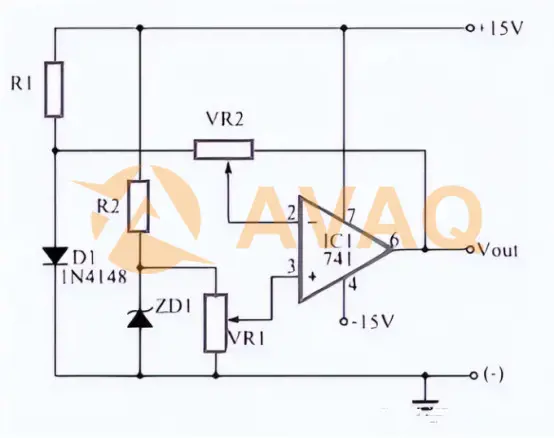 Temperature Sensor Circuit Diagram Using 1N4148 Diode