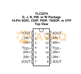 TLC2274CPWR  pin out