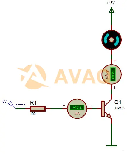 TIP122 working principle analog circuit diagram