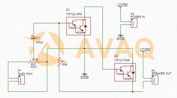 TIP122 amplifier circuit diagram