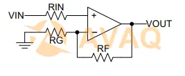 Noninverting amplifier schematic
